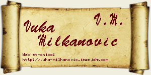 Vuka Milkanović vizit kartica